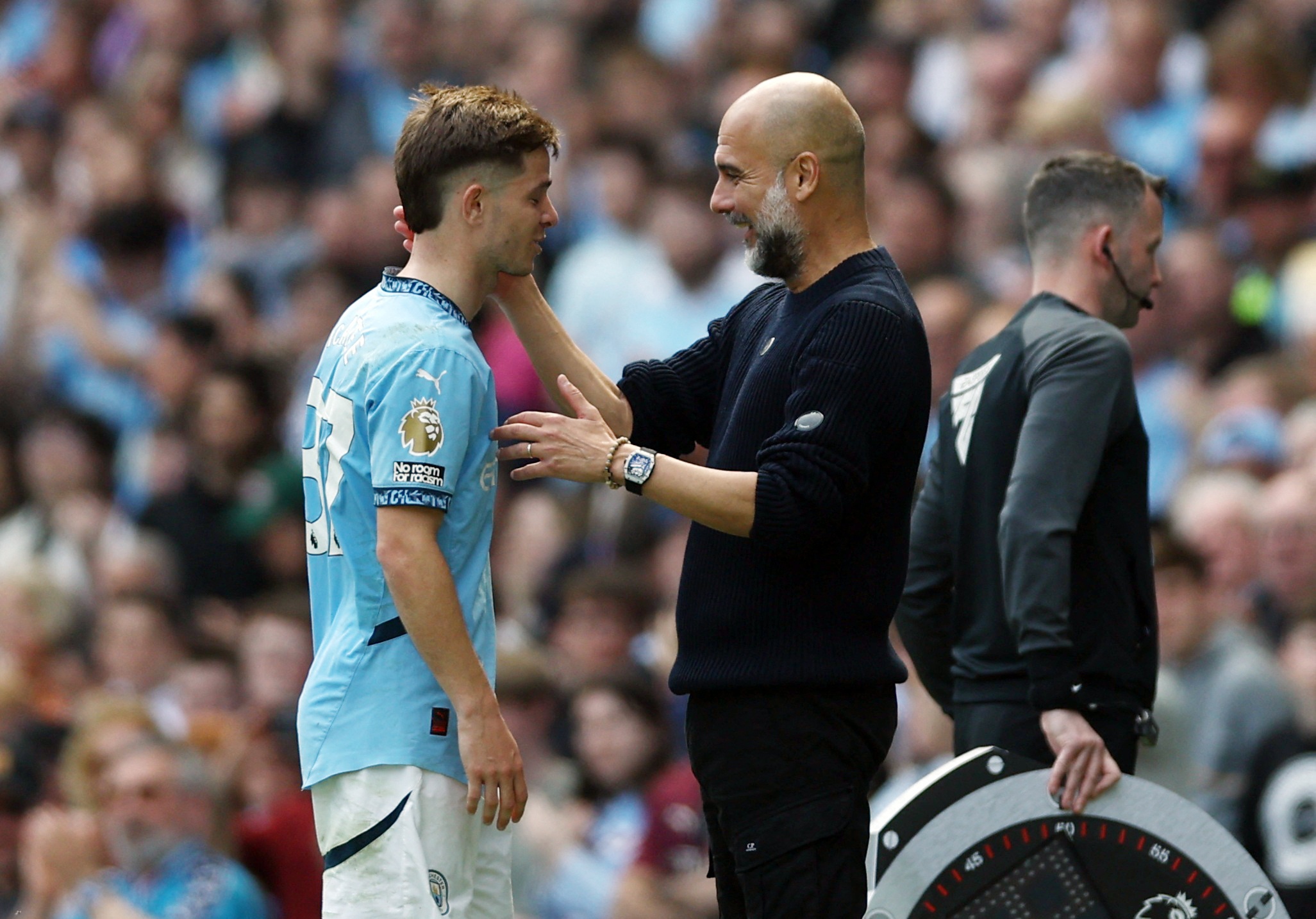 勒沃库森有, 瓜迪奥拉很, 伯顿的教练